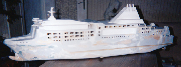 maquette ferry normandie preparation en peinture1